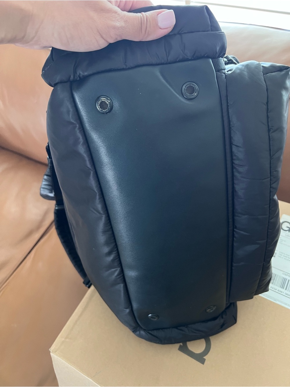 Caraa Black Nylon Baby Backpack size Large - Picture 15 of 16